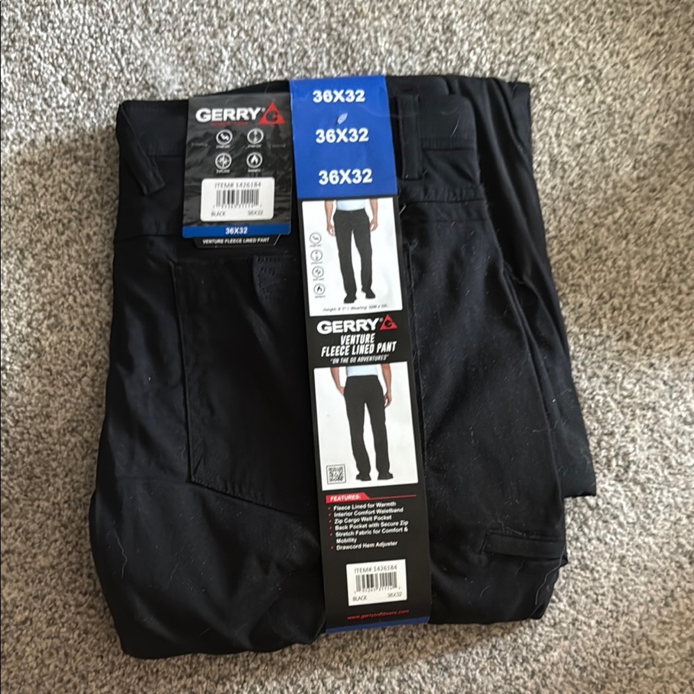 Gerry Weber Men's Black Fleece Lined Pants